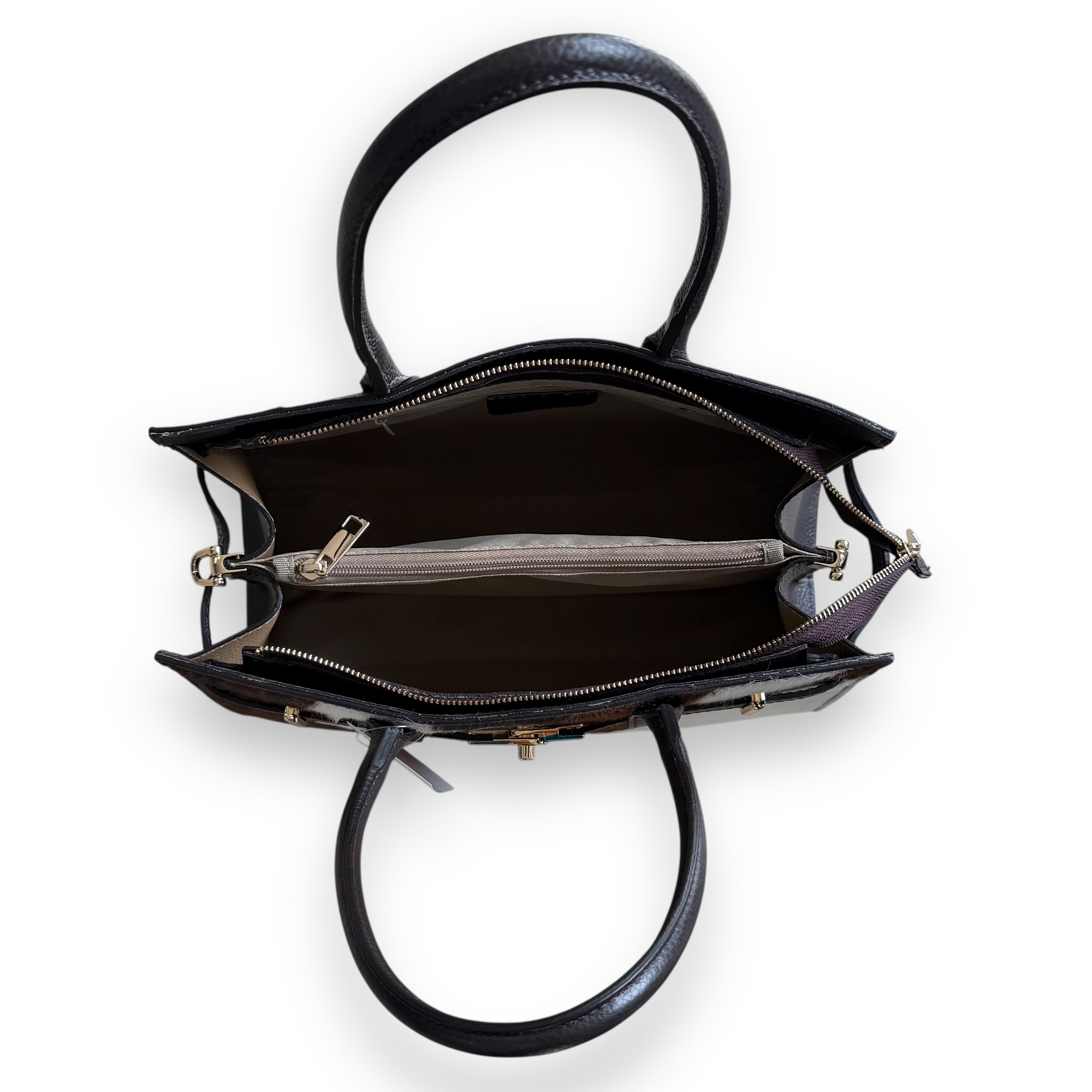 BZNA Bag BO6980 Mac. Cucio Cavalino Echtfell Italy Damen Shopper Handtasche Schultertasche Tasche - B Z N A