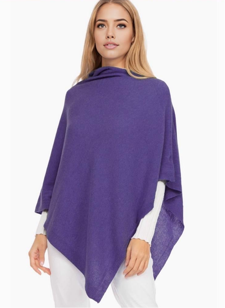 BZNA Strickponcho in vielen Farben Cashmere Poncho - Poncho mit Kaschmir MADE IN ITALY (Kopie)