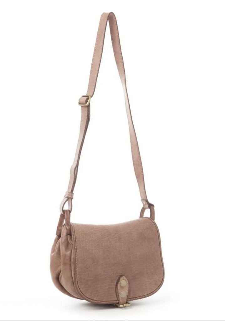 BZNA Schultertasche Taina Taupe Italy Designer Handtasche Ledertasche Umhängetasche
