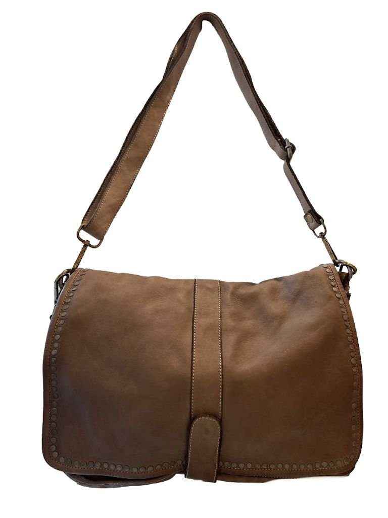 BZNA Bag Luna Taupe Italy Designer Clutch Umhängetasche Damen Handtasche Schultertasche Tasche Leder Shopper Neu