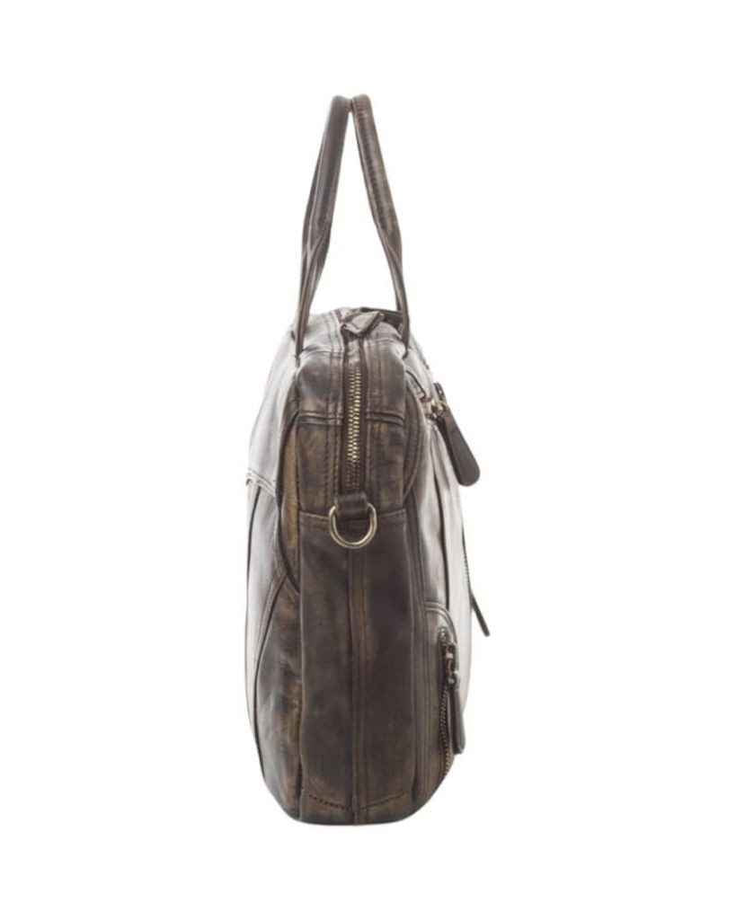 BZNA Bag Lio Braun Business Aktentasche Designer Ledertasche Schultertasche Unisex