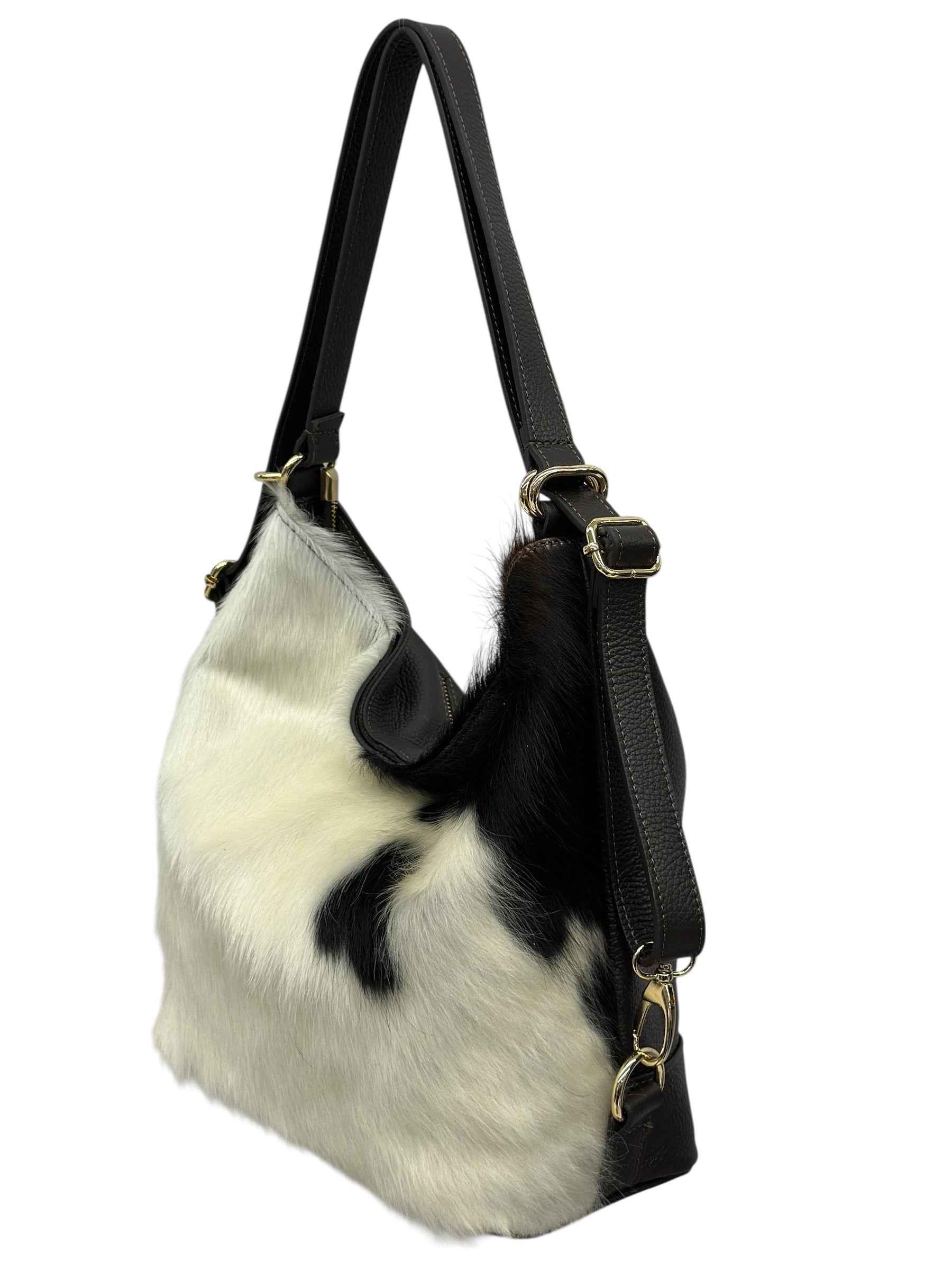 BZNA Bag BO380 Cavalino 2 in 1  Rucksack Schultertasche Echtfell Italy Damen Shopper Handtasche Schultertasche Tasche