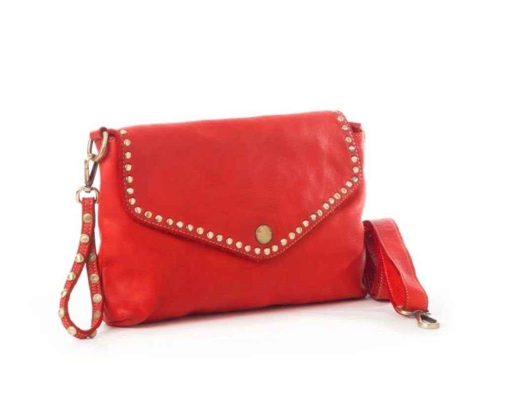 BZNA Bag Doria Rot Clutch Italy Designer Umhängetasche Schultertasche Tasche Neu - B Z N A