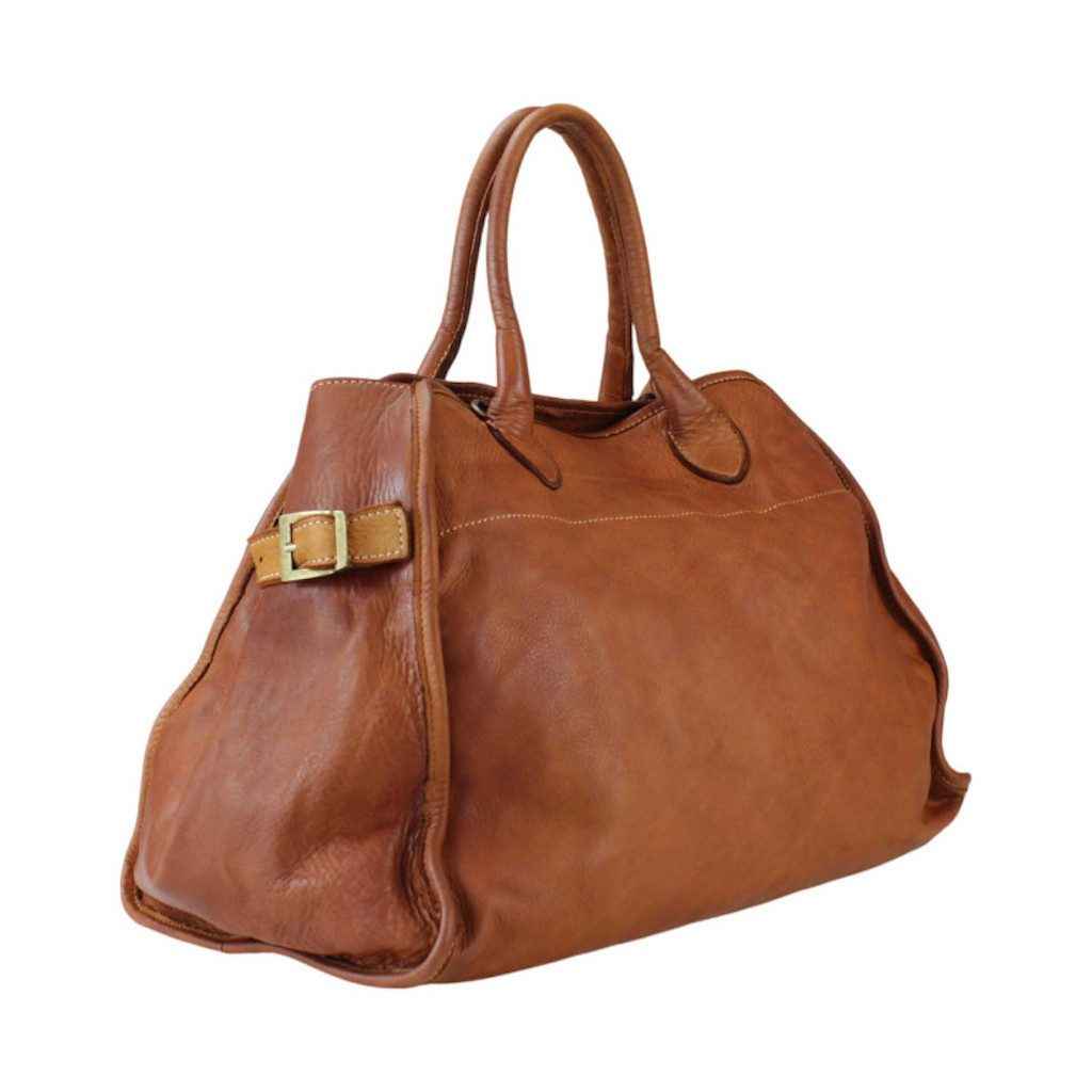 BZNA Bag Bellamy Cognac Italy Designer Handtasche Schultertasche Tasche Leder Neu