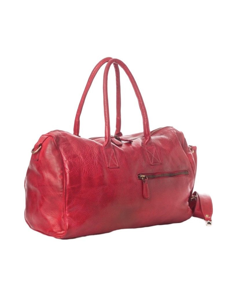 BZNA Bag Antonio Vintage Wino Rot Italy Designer Weekender  Reise Tasche Handtasche Schultertasche Leder Shopper Neu - B Z N A