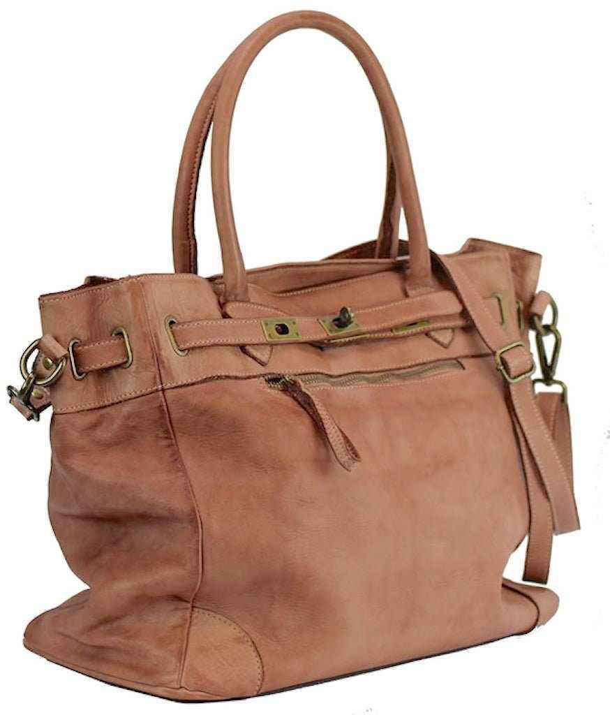 BZNA Bag Mila Rosa vintage Italy Designer Business Damen Handtasche Ledertasche Schultertasche Tasche Leder Shopper Neu