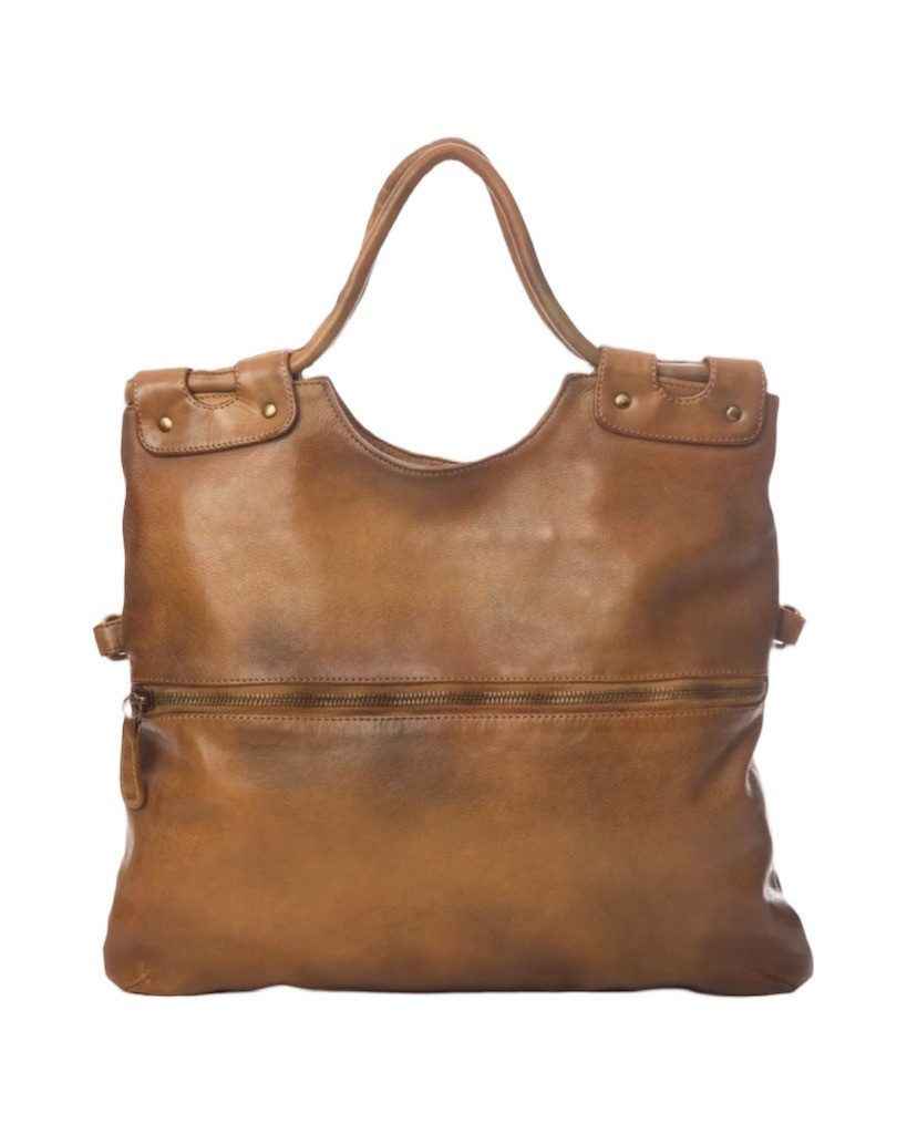 BZNA Bag Shopper Elisa Cognac Designer Damenhandtasche Messenger Schultertasche