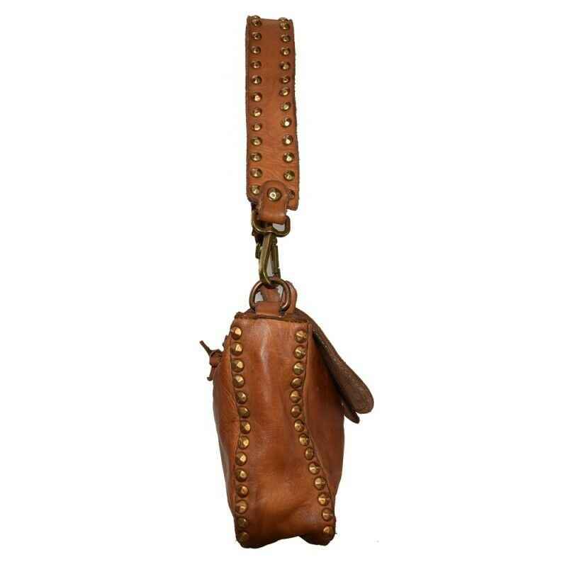 BZNA Bag Thea Schwarz Italy Designer Beutel Umhängetasche Damen Handtasche Leder