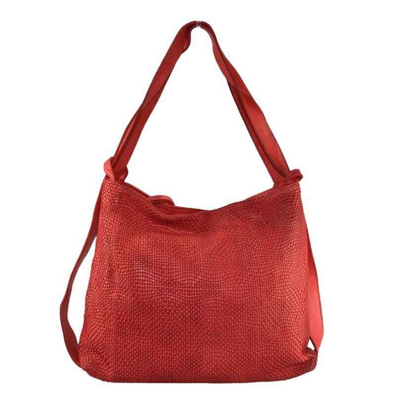 BZNA Berlin Xari Rot  Backpacker Rucksack Schultertasche Beutel Bag Leder Neu