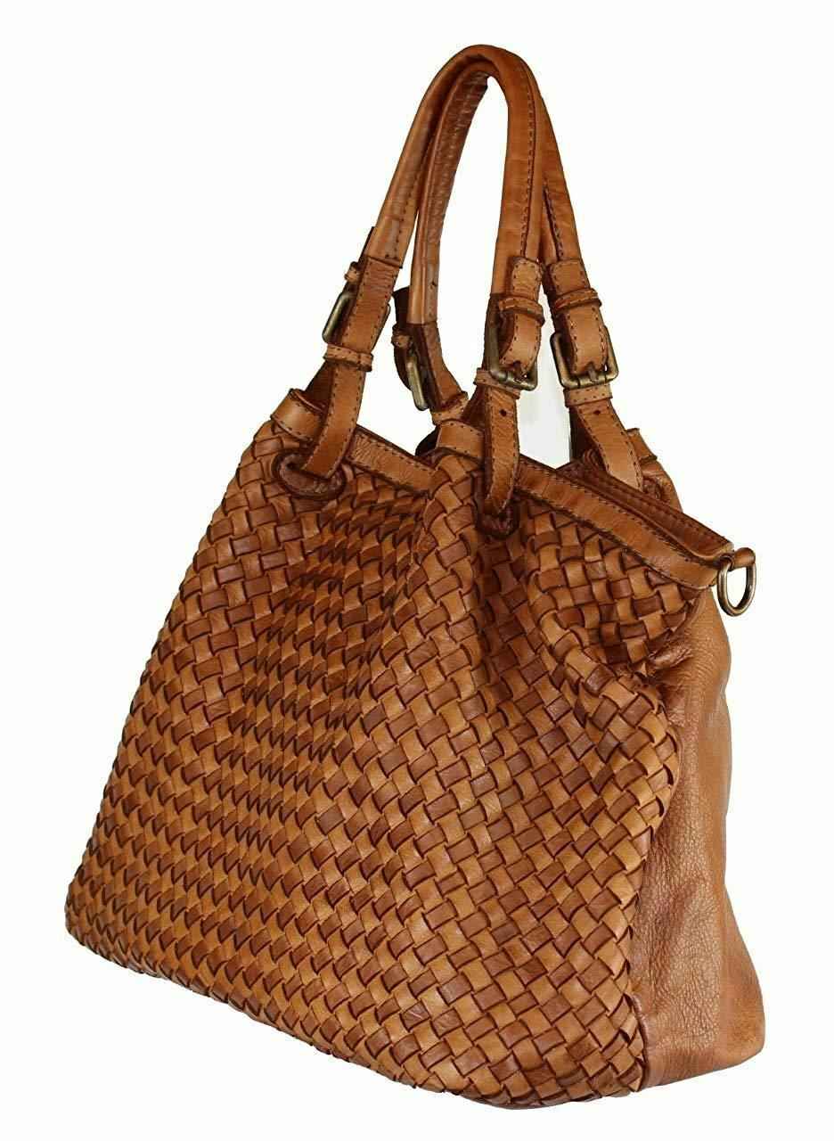BZNA Bag Rina Black Lederfarben Italy Designer Damen Handtasche Schultertasche