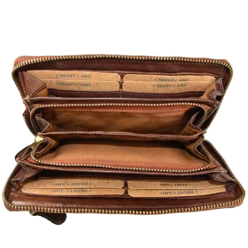 BZNA Berlin Willa cognac Wallet sheep Leather Leder Portemonnaie Geldbörse Neu