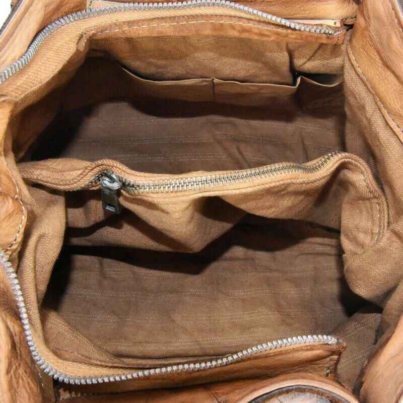 BZNA Bag Rina Grün Lederfarben Italy Designer Damen Handtasche Schultertasche