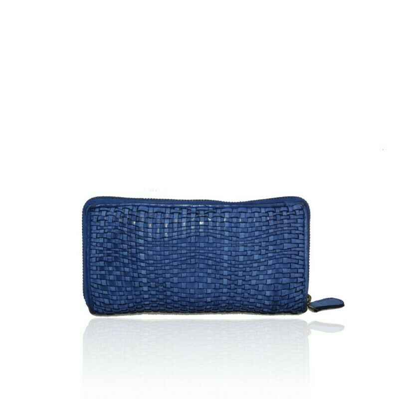 BZNA Berlin Zoya Blau Wallet Leather Leder Portemonnaie Geldbörse Clutch