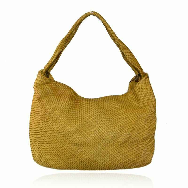 BZNA Bag Sanja Gelb Italy Designer Damen Handtasche Schultertasche Tasche