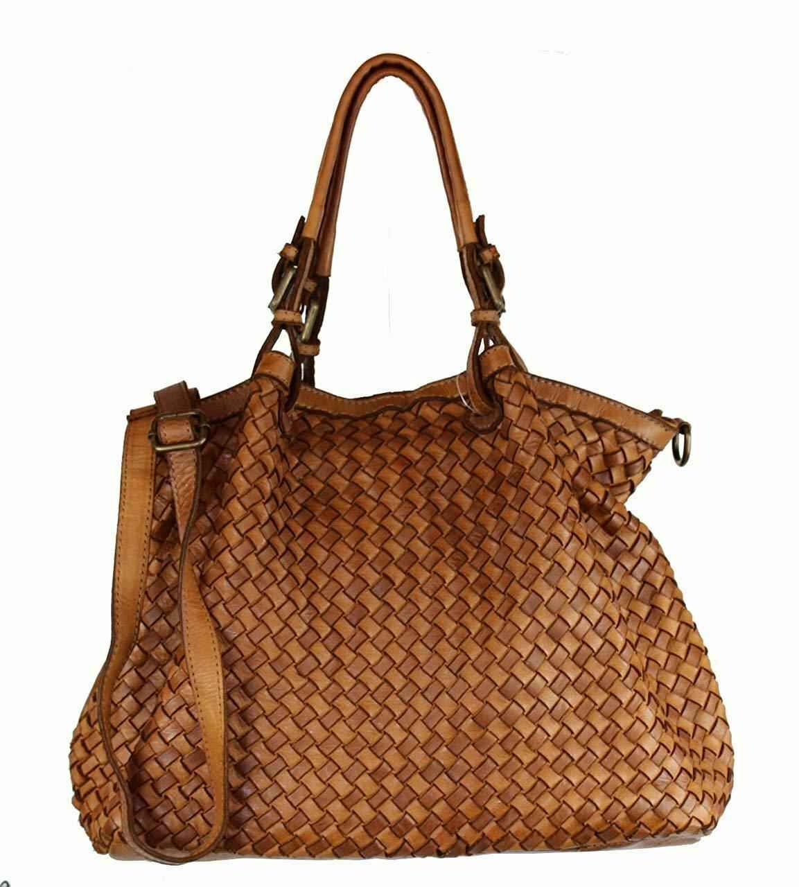BZNA Bag Rina Grün Lederfarben Italy Designer Damen Handtasche Schultertasche