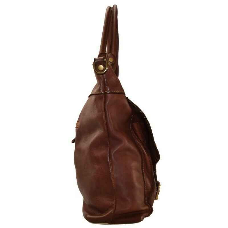 BZNA Sue Grau vintage Italy Designer Business Damen Handtasche Ledertasche