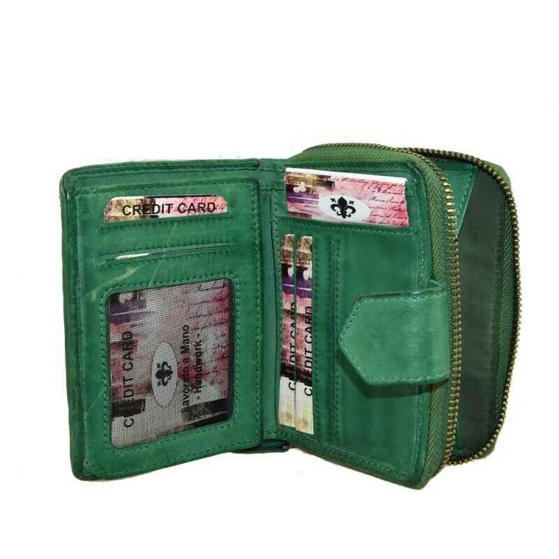 BZNA Berlin Suzi Orange Wallet Leather Leder Portemonnaie Geldbörse Clutch