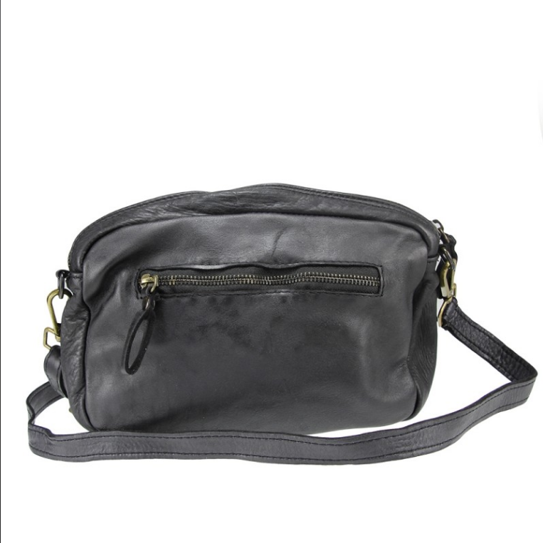BZNA Bag Macy Schwarz Italy Designer Clutch Braided Ledertasche Umhängetasche