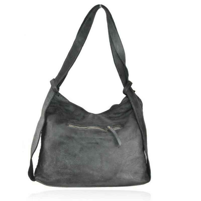 BZNA Berlin Xari Braun  Backpacker Rucksack Schultertasche Beutel Bag Leder