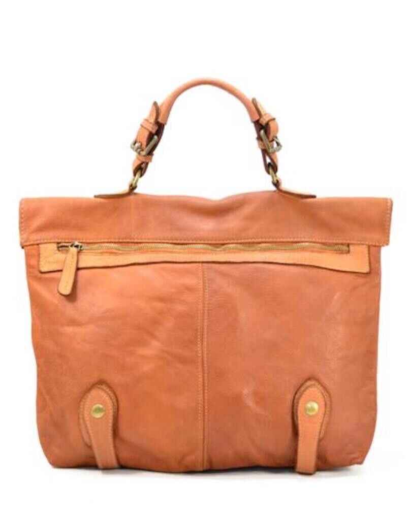 BZNA Berlin Ricko Cognac Vintage Business Aktentasche Handtasche Damentasche