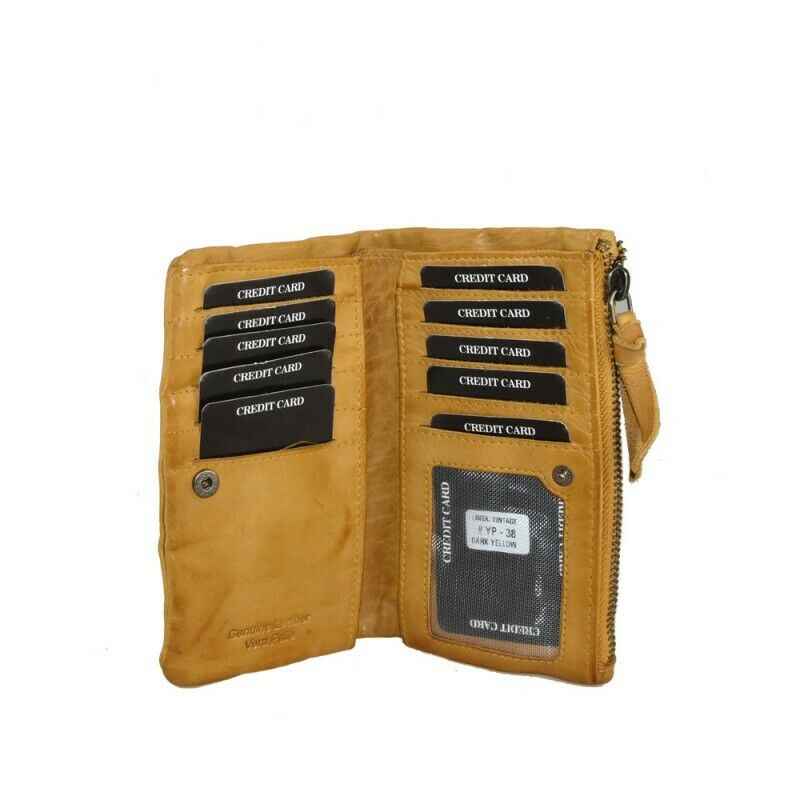 BZNA Berlin Sadia Grün Wallet Leather Leder Portemonnaie Geldbörse Clutch