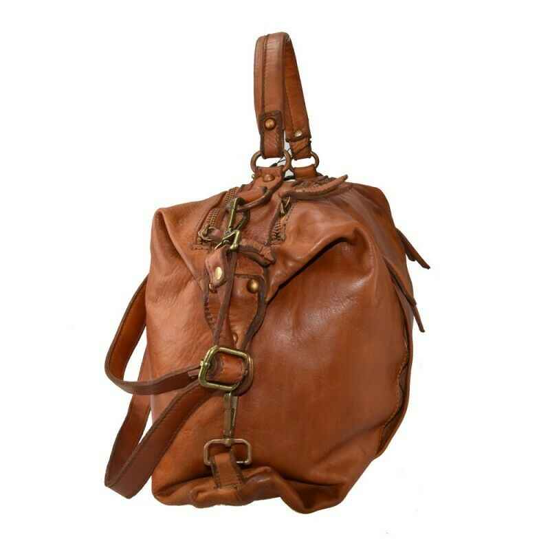 BZNA Bag Lia cognac Italy Designer Messenger Damen Handtasche Schultertasche