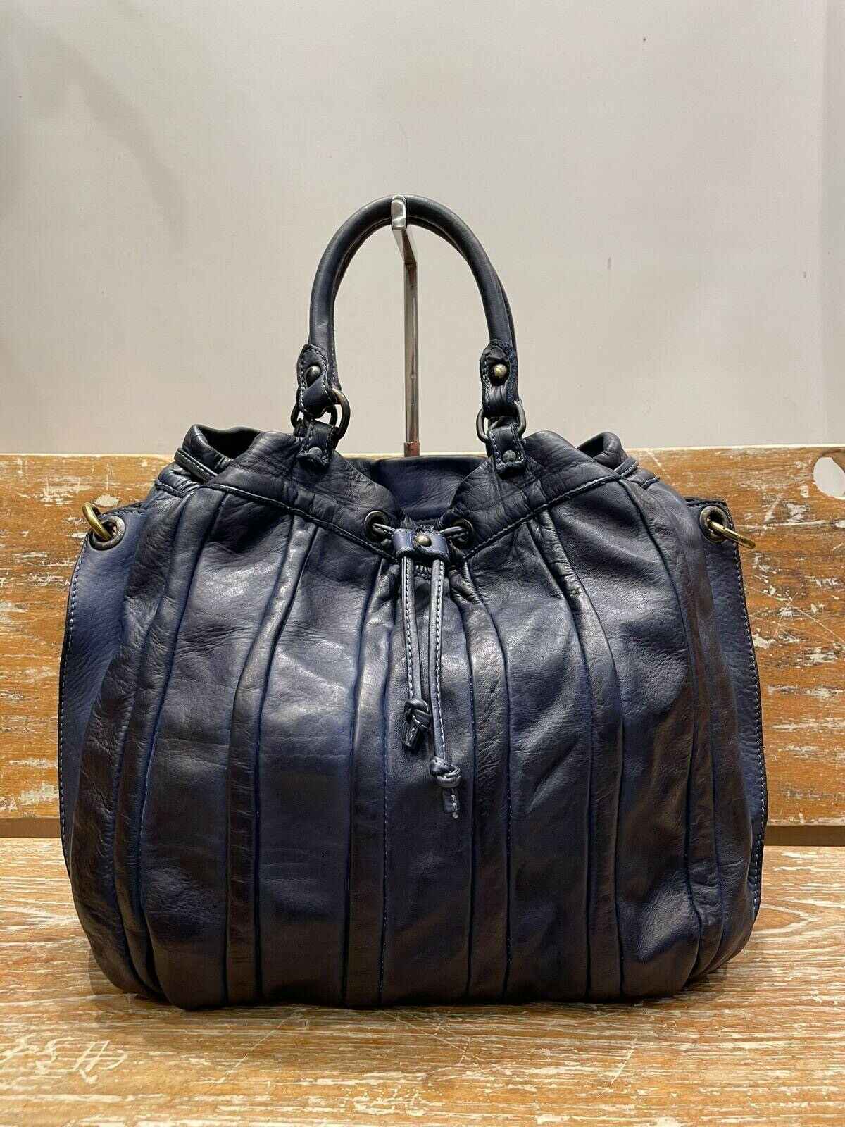 BZNA Bag Thora Blau Italy Designer Damen Handtasche Schultertasche Tasche