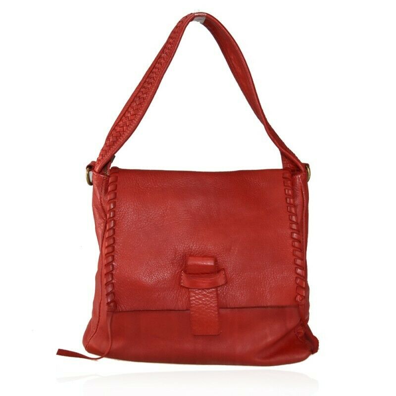 BZNA Bag Karina Rot Italy Designer Messenger Damen Handtasche Schultertasche - B Z N A