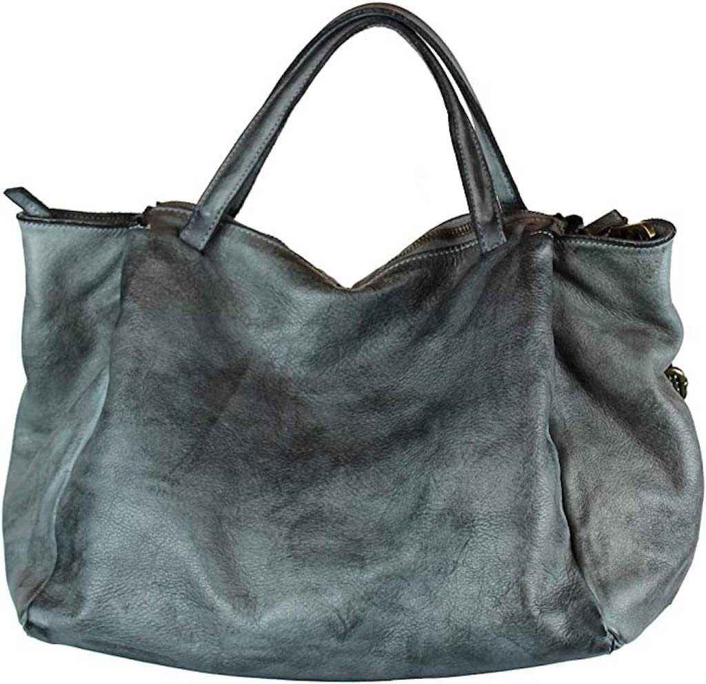BZNA Bag Diana Grau Italy Designer Damen Handtasche Schultertasche Tasche Leder