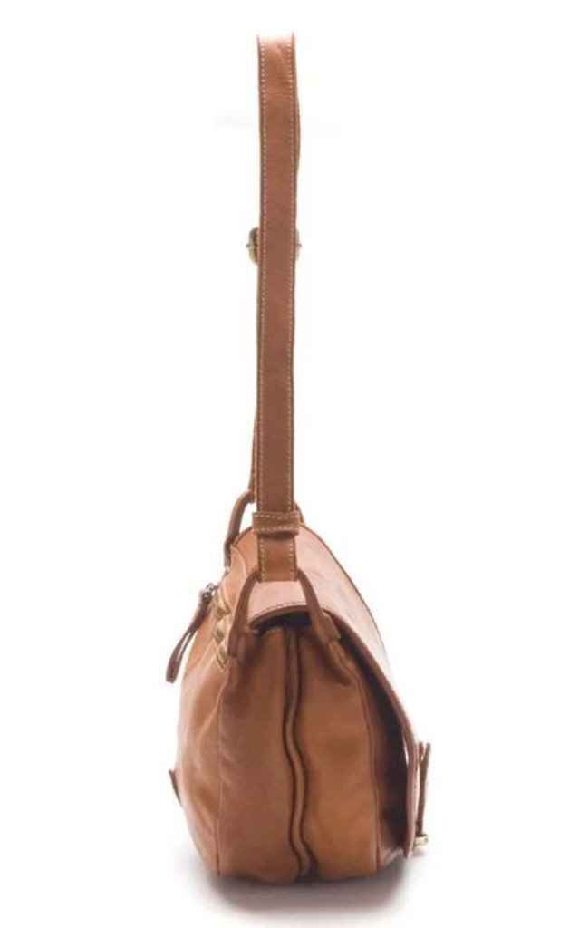 BZNA Schultertasche Taina Gelb Italy Designer Handtasche Ledertasche Umhängetasche