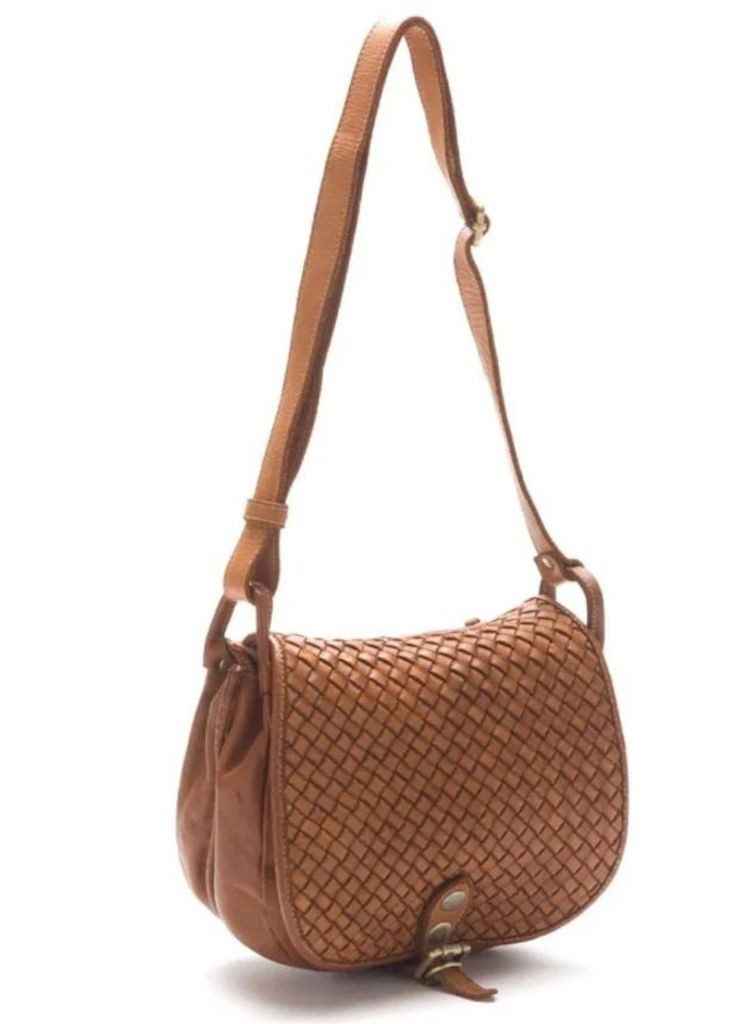 BZNA Schultertasche Tanita blau Italy Designer Handtasche Ledertasche Umhängetasche