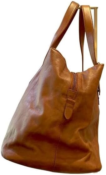 BZNA Bag Serena Cognac - Italian Leather Crossbody Handbag - B Z N A