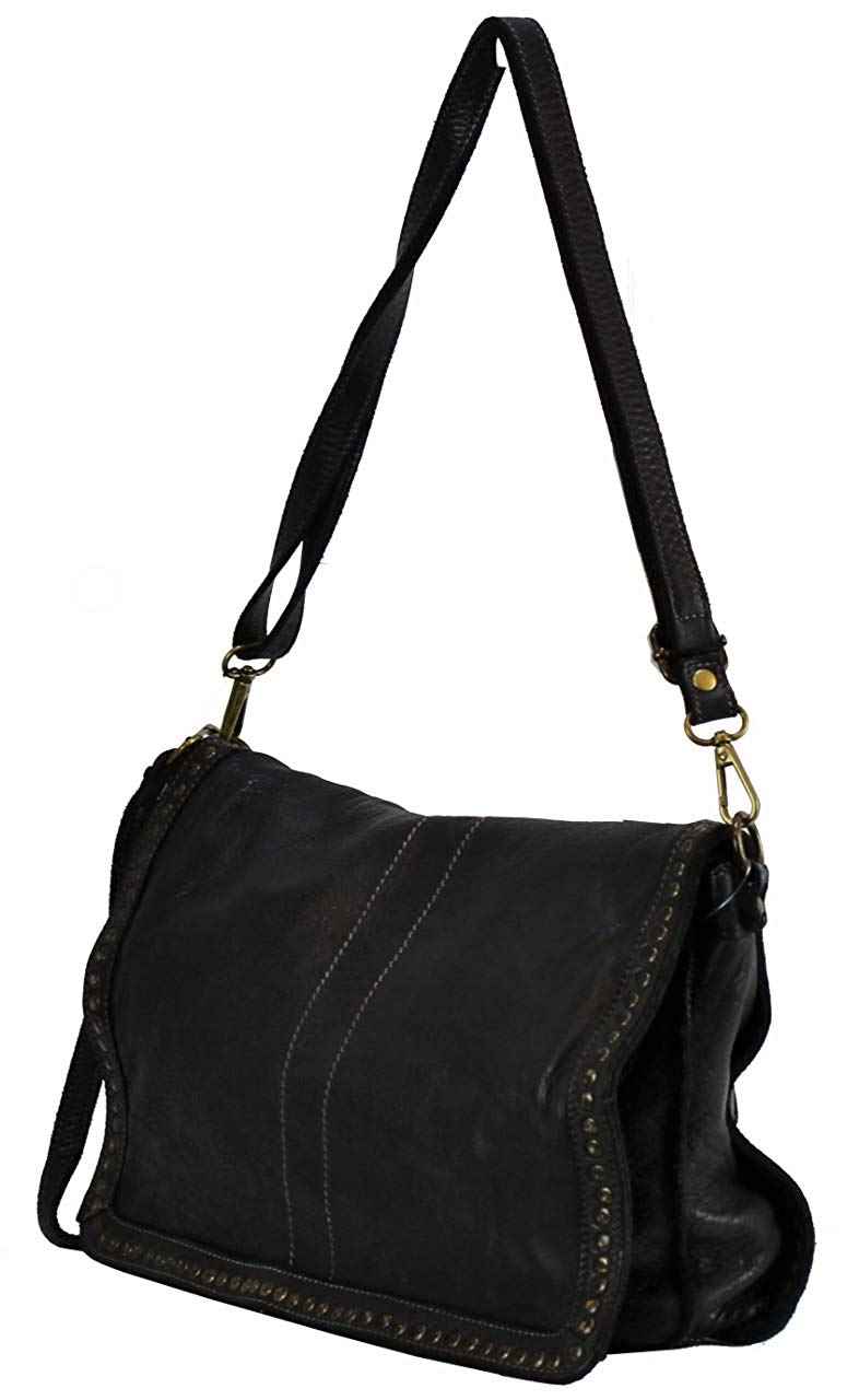 BZNA Bag Gil Grau grey Italy Designer Clutch Umhängetasche Damen Handtasche Schultertasche Tasche Leder Shopper Neu