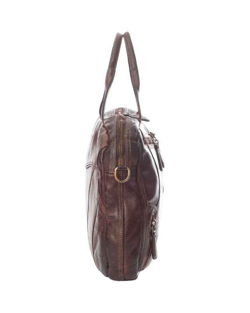 BZNA Bag Simsa Walnut Braun Business Aktentasche Designer Ledertasche Schultertasche Unisex