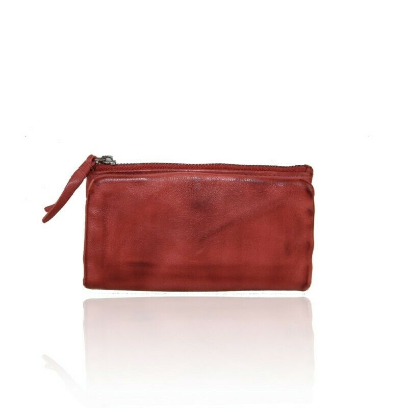 BZNA Berlin Sadia Rot Wallet Leather Leder Portemonnaie Geldbörse Clutch - B Z N A