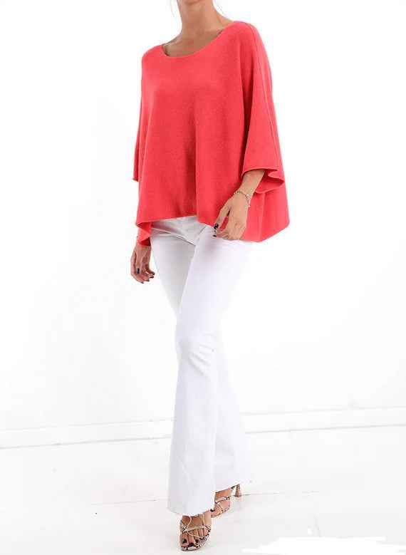 BZNA Berlin Lässiges Strickpullover Off-Shoulder Oversize Pullover Italy