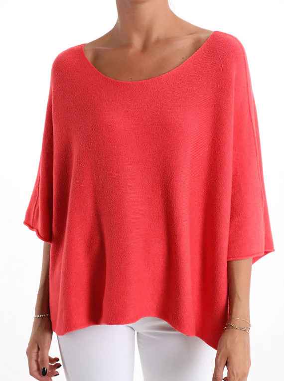 BZNA Berlin Lässiges Strickpullover Off-Shoulder Oversize Pullover Italy