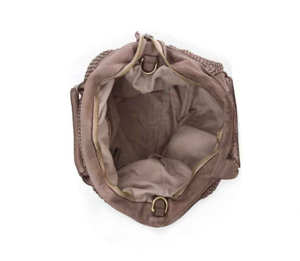 BZNA Bag Xenia Taupe Italy Designer Damen Handtasche Tasche Leder Shopper