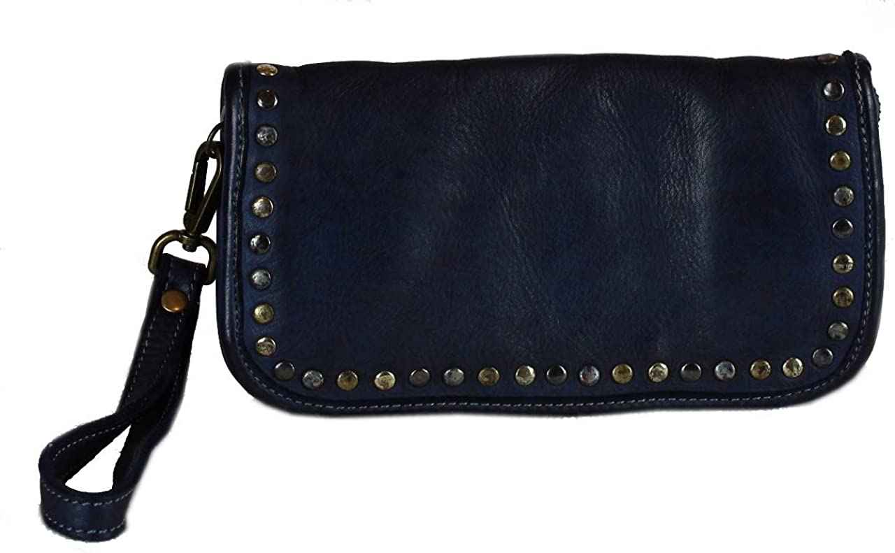BZNA Berlin Romy Blue navy Wallet sheep Leather Leder Portemonnaie Geldbörse Clutch