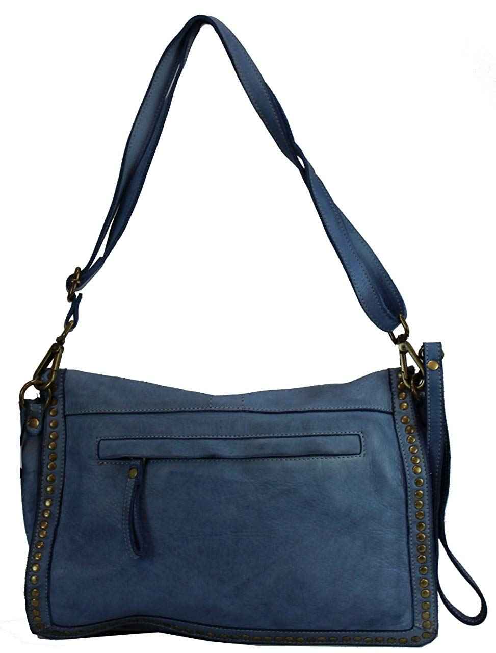 BZNA Bag Gil Blau Italy Designer Clutch Umhängetasche Damen Handtasche Schultertasche Tasche Leder Shopper Neu