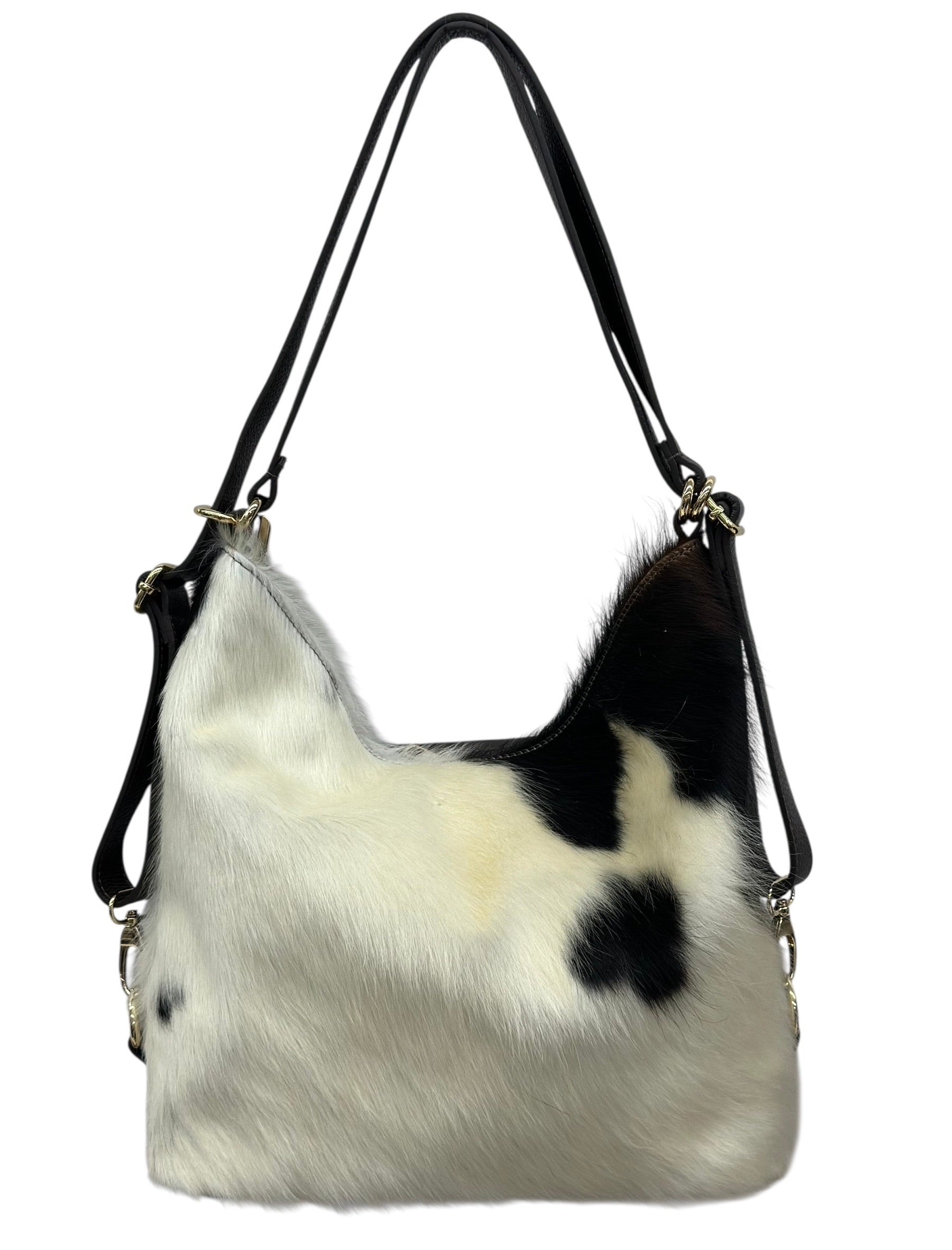 BZNA Bag BO380 Cavalino 2 in 1  Rucksack Schultertasche Echtfell Italy Damen Shopper Handtasche Schultertasche Tasche - B Z N A