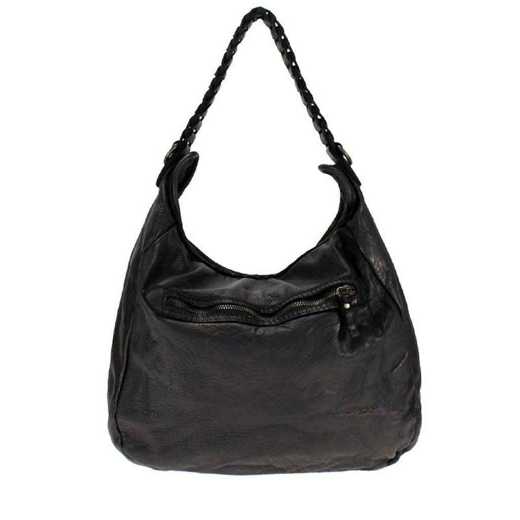 BZNA Bag Manja Schwarz Italy Designer Beutel Umhängetasche Shopper Handtasche Leder