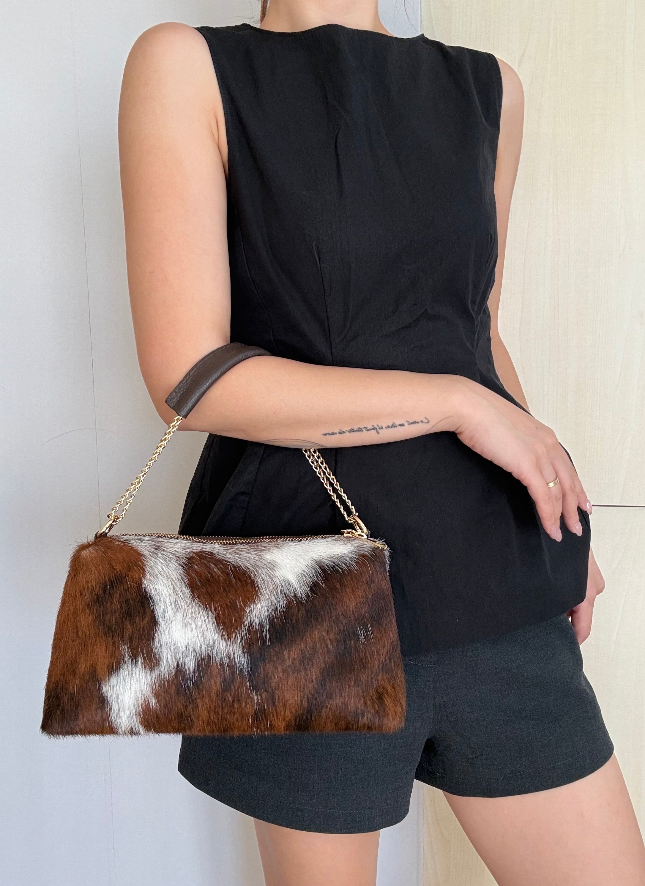 BZNA Bag BO6906 Cavalino Echtfell Italy Damen Clutch Handtasche Schultertasche Tasche - B Z N A