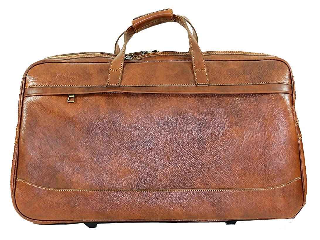 BZNA Firenze Bag Domenico Grande cognac Trolley Weekender Rollkoffer Reisetasche Business Bag Italy Handtasche Tasche Leder Neu