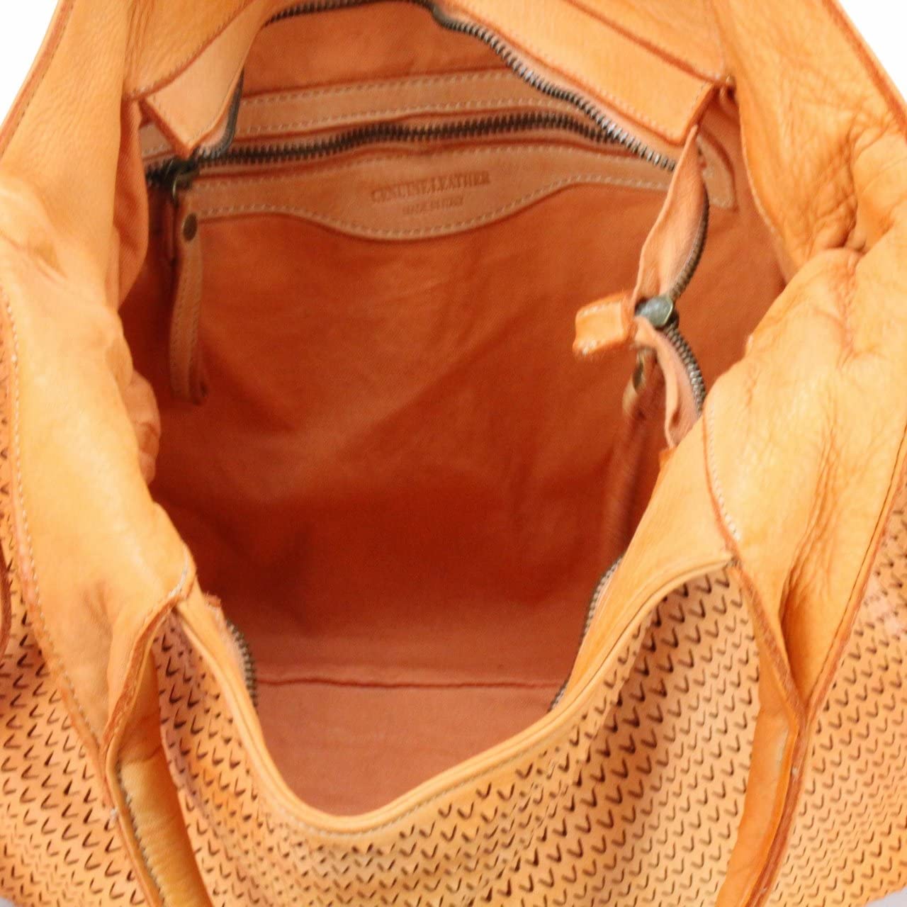 BZNA Bag Tia helles ausgewaschenes Orange Italy Designer Damen Handtasche Schultertasche Tasche Leder Shopper Neu - B Z N A