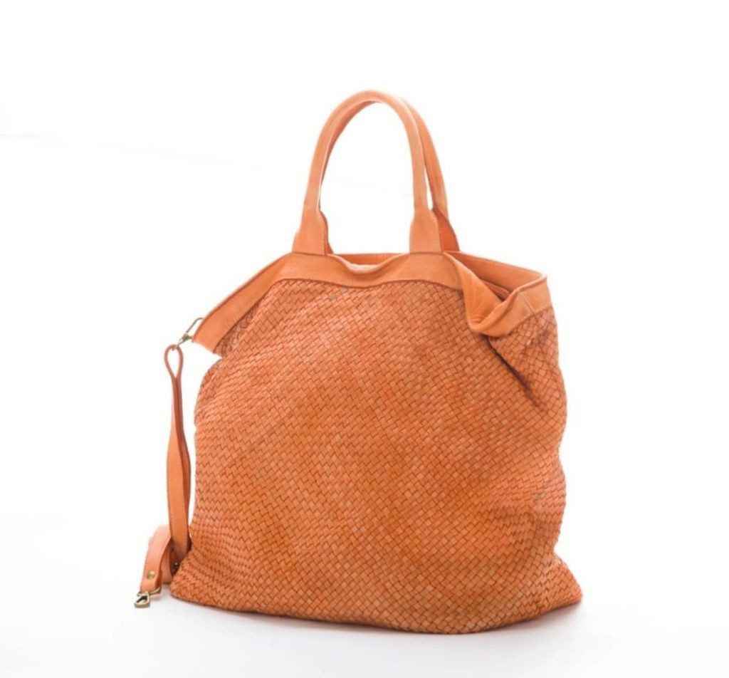 BZNA Bag Naomi Orange Italy Designer Damen Handtasche Ledertasche Tasche Shopper