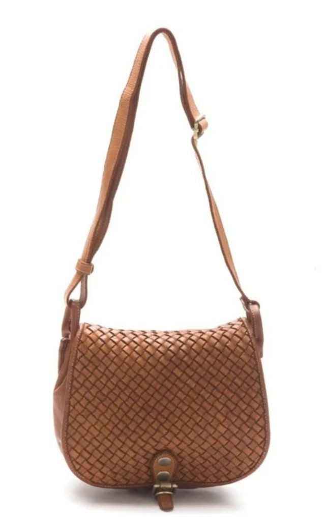 BZNA Schultertasche Tanita braun Italy Designer Handtasche Ledertasche Umhängetasche