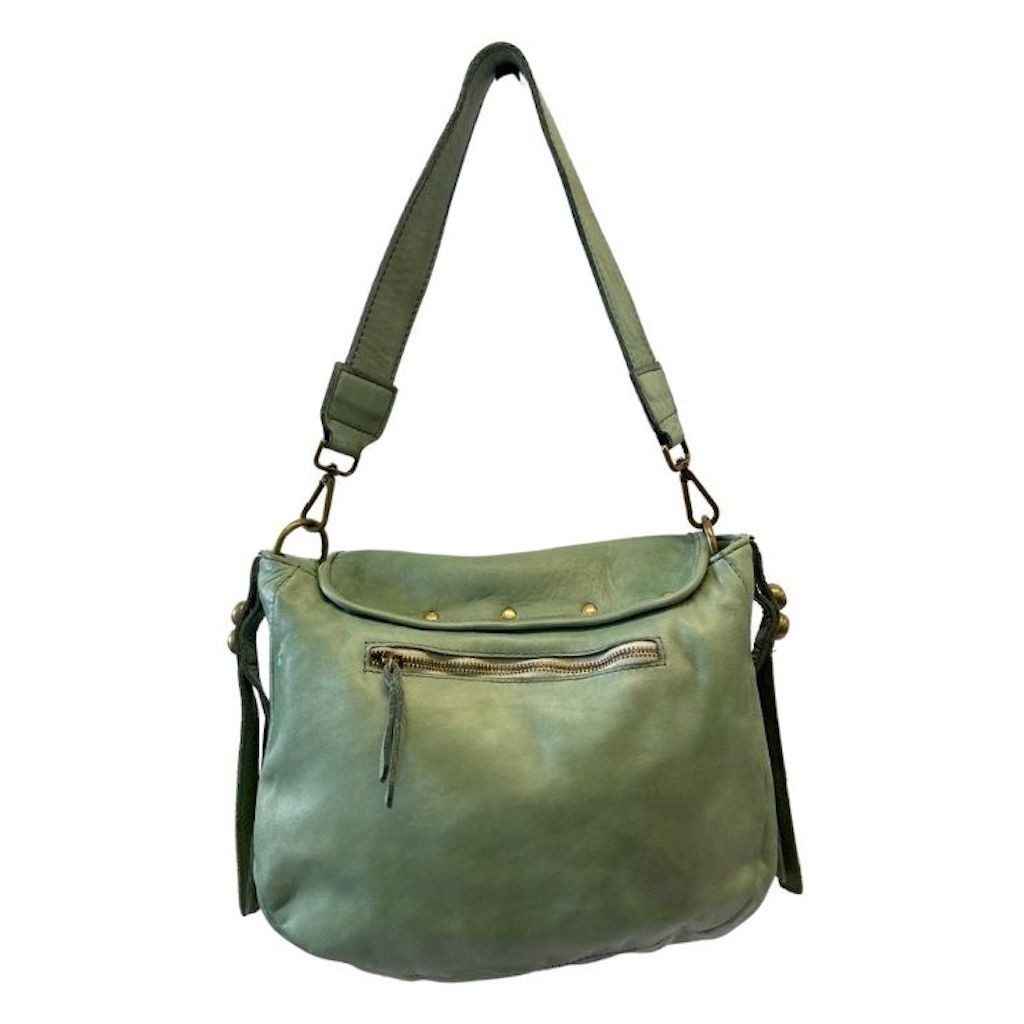 BZNA Bag Kiara Mint Grün italy Designer Leder Schulter Ledertasche Umhänge Tasche