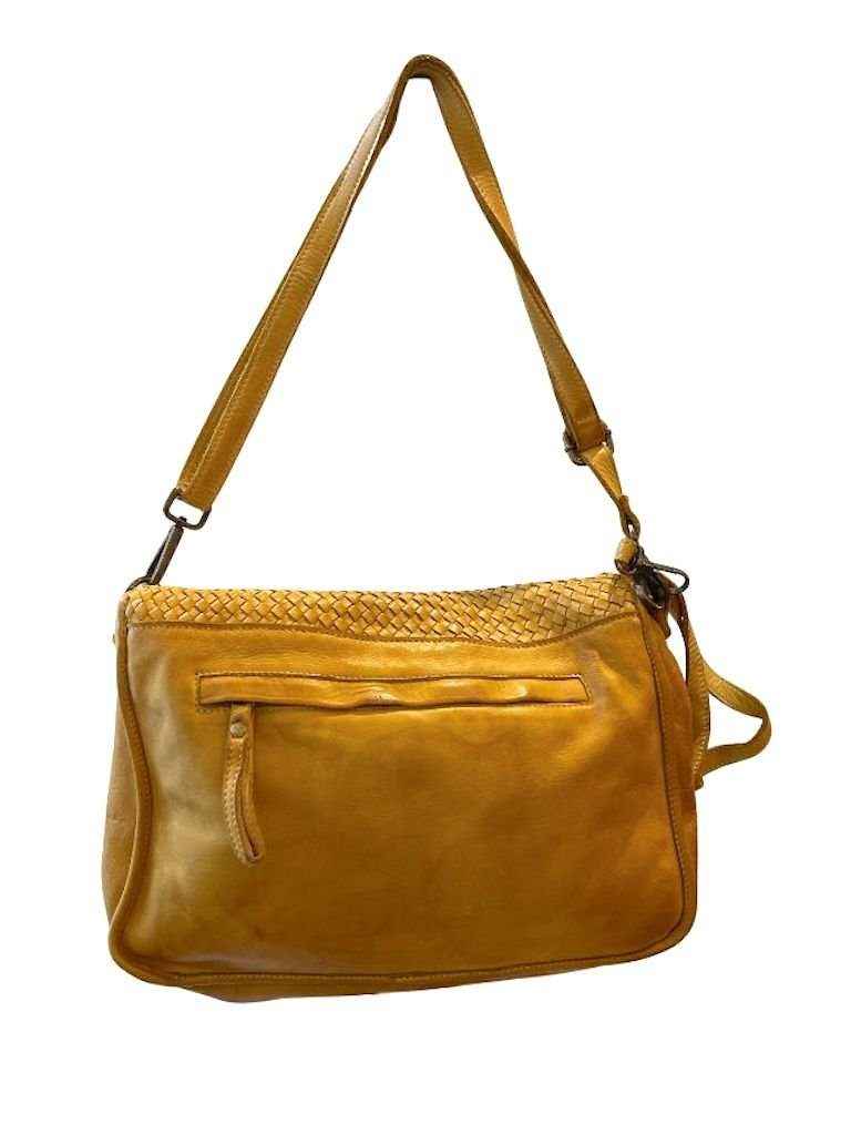 BZNA Bag Jassy Gelb Italy Designer Clutch Umhängetasche Damen Handtasche