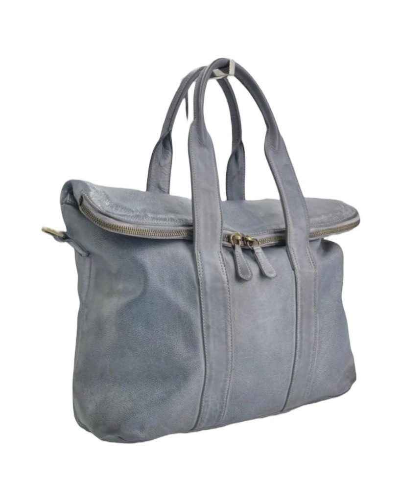 BZNA Bag Shopper Evi Denim Blau Designer Business Messenger Tasche Schultertasche